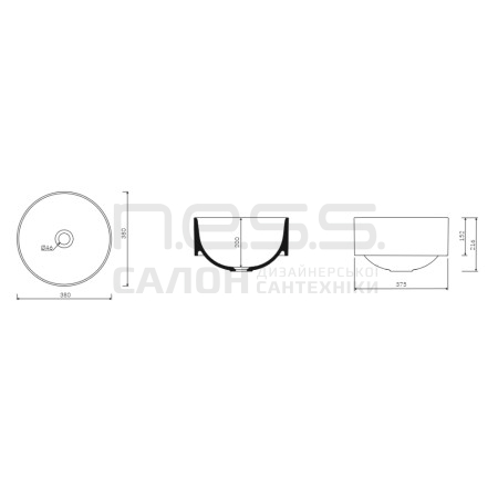 Умивальник зі штучного каменю DUO I, Marmorin, P_U_536_01_0380