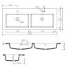 Умивальник зі штучного каменю HUBERT 120 D, Marmorin, P_U_547_05_1200