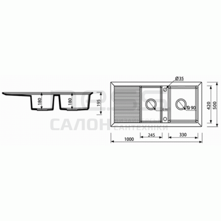 Мийка кухонна Marmorin CIRE, 375213 Мийка кухонна Marmorin CIRE, 375213