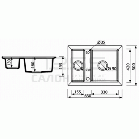 Мийка кухонна Marmorin CIRE, 375503 Мийка кухонна Marmorin CIRE, 375503