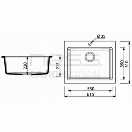 Мийка кухонна Marmorin STEN, 385103 Мийка кухонна Marmorin STEN, 385103