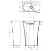 Умивальник підлоговий зі штучного каменю WEGA 60 SL, Marmorin, P_S_100_02_0607