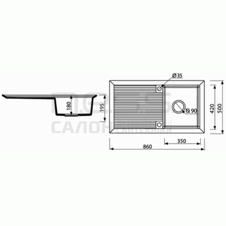 Мийка кухонна Marmorin CIRE, 375113