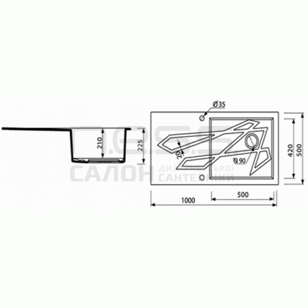 Мийка кухонна Marmorin FOORN 1, 450113002* Товар з вітрини. Мийка кухонна Marmorin FOORN 1, 450113002* Товар з вітрини.